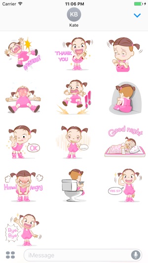 Nova The Funny Single Girl English Stickers(圖3)-速報App