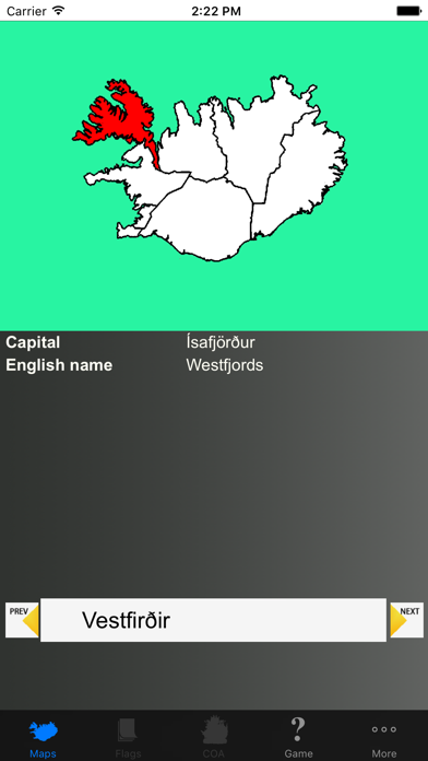 Screenshot #1 pour Iceland Region Maps and Capitals