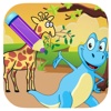 Dinosaur And Giraffe Coloring Book Games Version