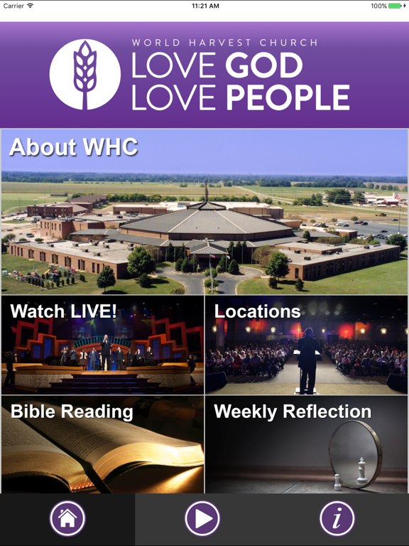 World Harvest Church iPad screenshot 1 - Lifestyle app
