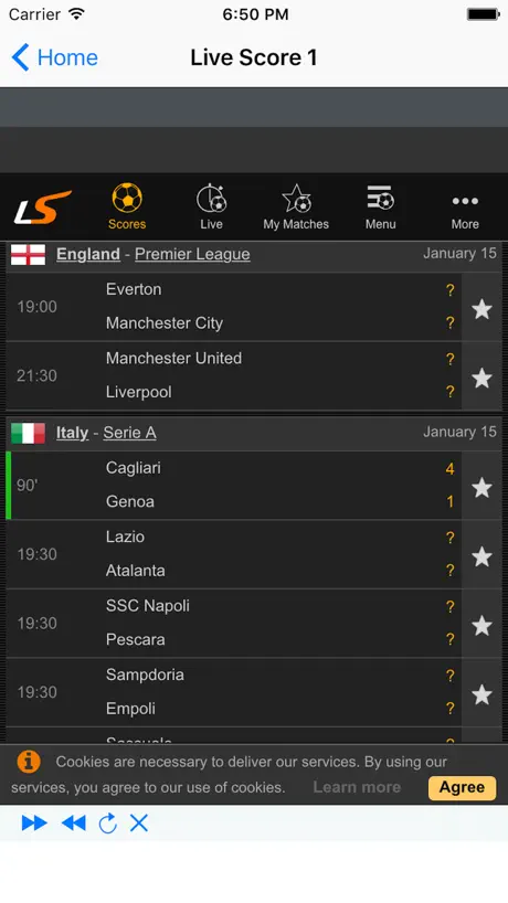 Live Football Update