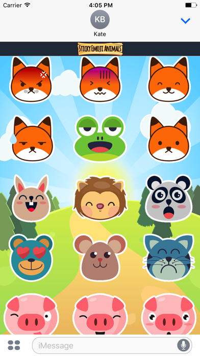 Screenshot #3 pour Sticky Emoji Animals Stamps