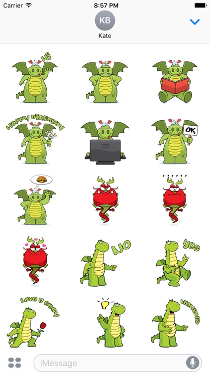 Dramoji - cute dragon stickers pack