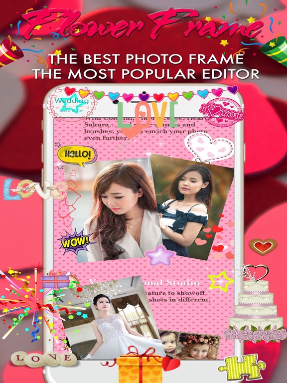 Screenshot #6 pour Image de fleur de caméra cadres, roses de collage