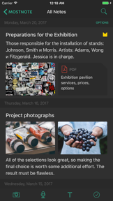 Mostnote screenshot