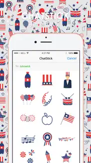 4th of july stickers for imessage by chatstick iphone screenshot 1