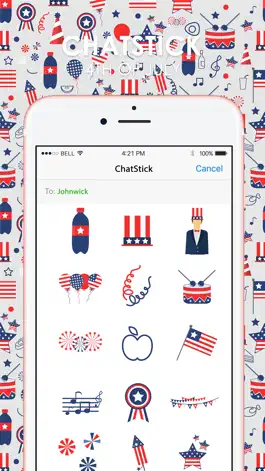 Game screenshot 4th of July Stickers for iMessage By ChatStick mod apk