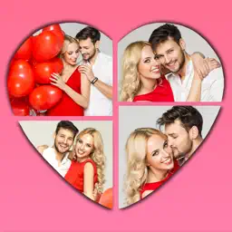 Valentine's Day Collage Frames! Love Photo Editor app icon