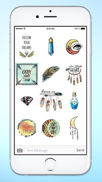 Wild and Free Boho Chic Style Sticker Pack screenshot-3