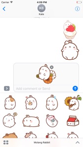 Molang Rabbit - Emoji - Emoticons - Stickers screenshot #1 for iPhone