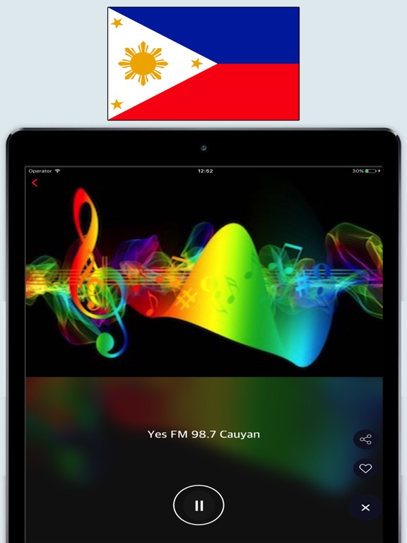 Radio Philippines FM / Live Radyo Stations Online iPad screenshot