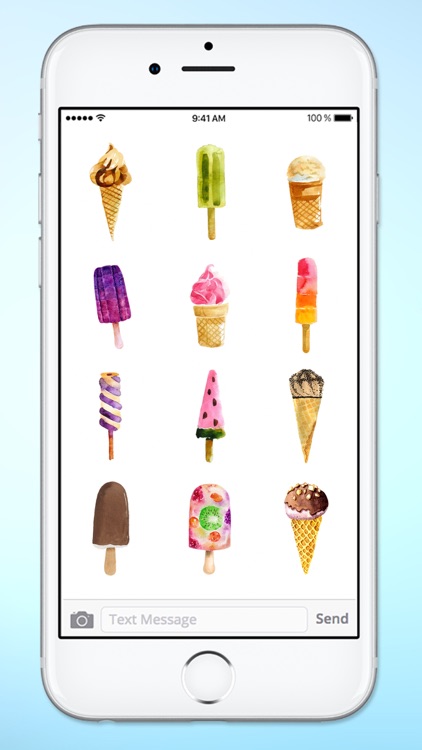 Watercolor Ice Cream Sticker Pack screenshot-3
