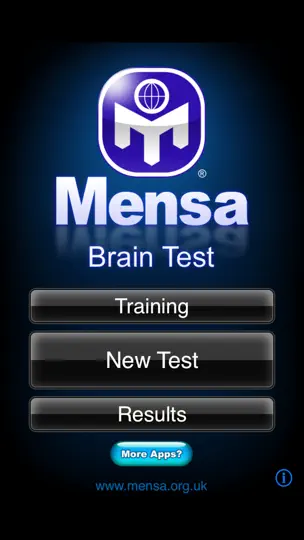 Captura de pantalla de Mensa Brain Test en iPhone 1