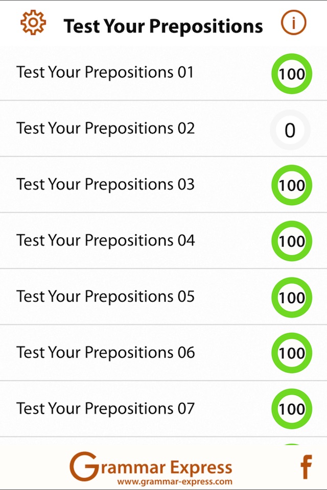 Test Your Prepositions Lite screenshot 2