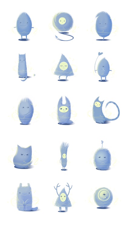 Monsters. Animated Art stickers by PopAppFactory