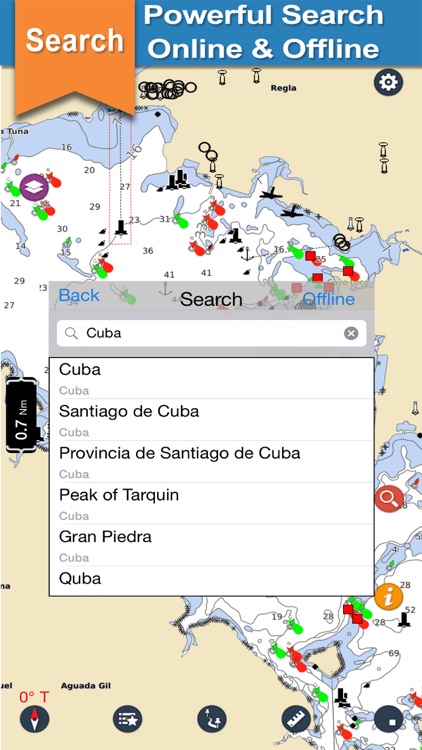 Cuba Nautical Fishing Charts