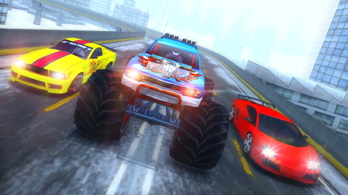 Crazy 4x4 Monster Truck Racer 2017-Stunt Racing 3D