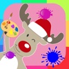 Coloring Book Reindeer