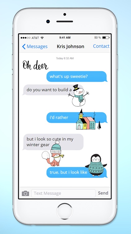 Hand Drawn Holiday Christmas Winter 2 Sticker Pack