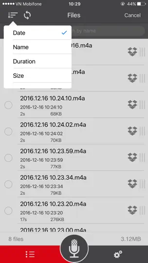 Capture d'écran de Enregistreur Vocal - Enregistreur Pour Dropbox sur iPhone 3
