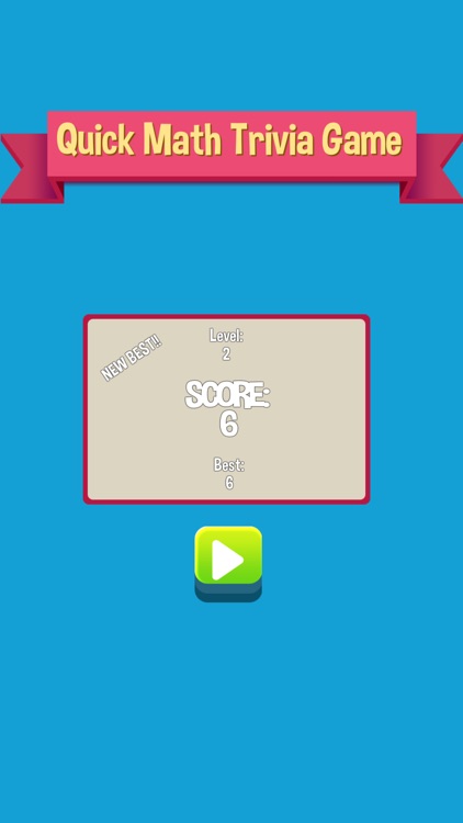 Quick Math Trivia Game