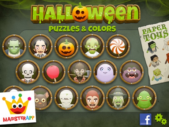 Halloween - Coloring Puzzles for Kids Full Version iPad app afbeelding 3