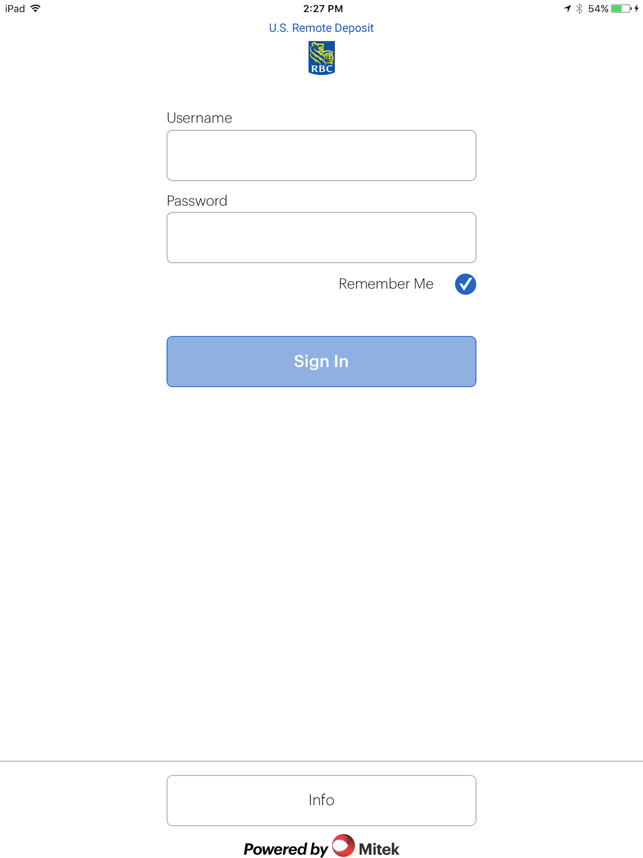 RBC Bank U.S. Remote Deposit screenshot 4
