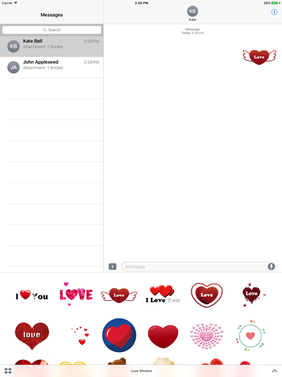 Screenshot #4 pour Love-Stickers.