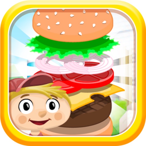Sky Build Burger Tower 2 Block Game (Free) icon