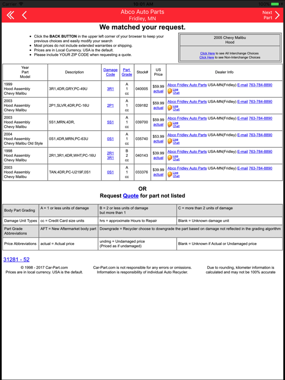 Screenshot #6 pour Abco Fridley Auto Parts - Fridley, MN