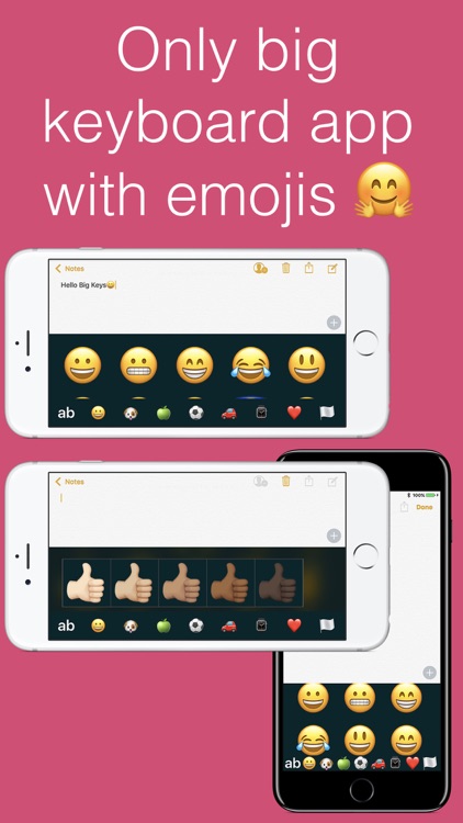 Big Keys: Large Keyboard & Emoji QWERTY Magnifier