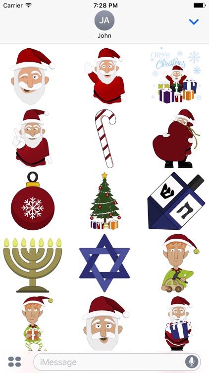 Animated Holiday Stickers for Christmas & Hanukkah