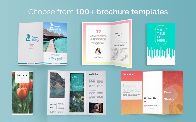 Screenshot #1 for Brochure Templates - 100+ Brochures for Pages