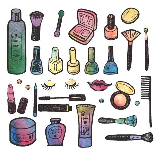 Cosmetic Beauty Watercolor Stickers