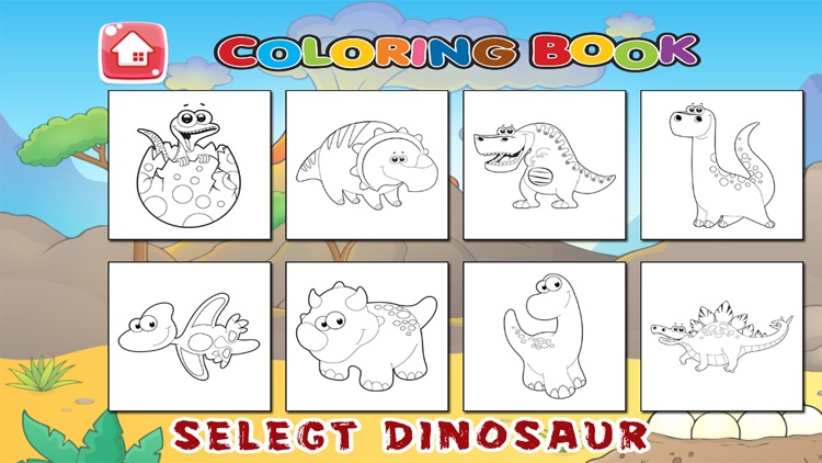 Dinosaur Coloring Book Free Pages for Toddler Kids