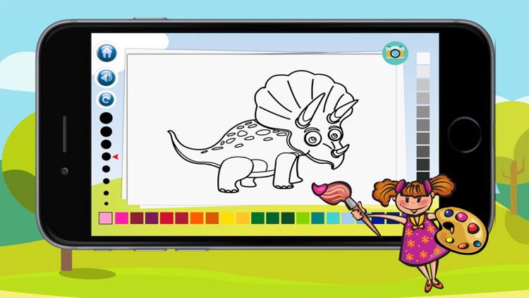 Dinosaur Park Coloring Book Kids Game screenshot-3