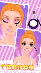 Pink Cut Crease Makeup Tutorial - Girls Salon Game screenshot #2 for iPhone