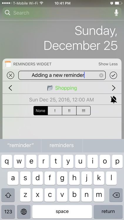 Reminders Widget