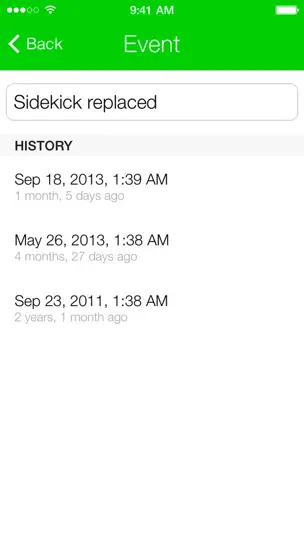 Captura de pantalla de Recur! The Reverse To-Do List en iPhone 3