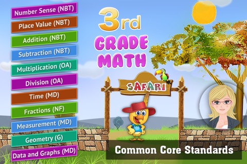 3rd Grade Math: Fractions, Geometry, Common Coreのおすすめ画像1