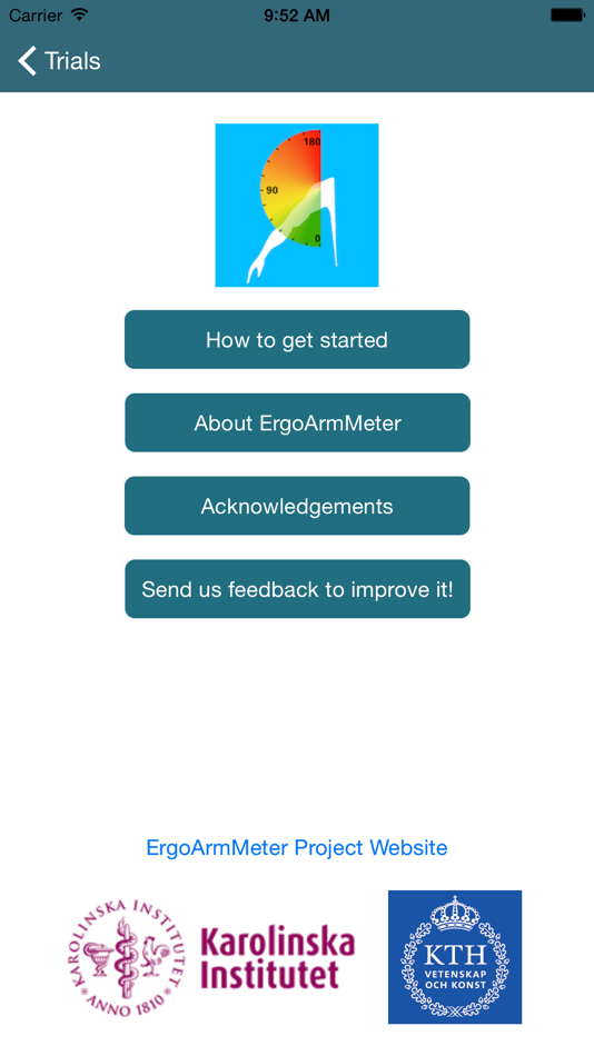 #5. ErgoArmMeter (iOS) Podle: Karolinska Institutet