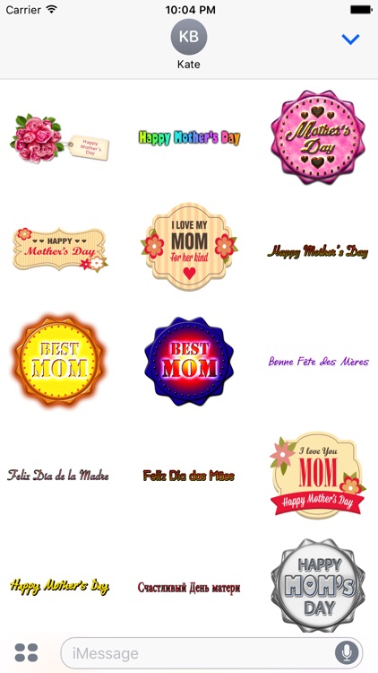 Mother's Day Stickers Pack for iMessage