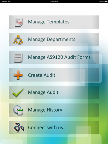 AS9120 Audit app - náhled