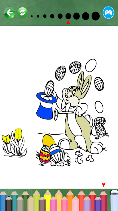 Screenshot #2 pour Oeufs de Pâques lapin jeu de dessin pour les enfan
