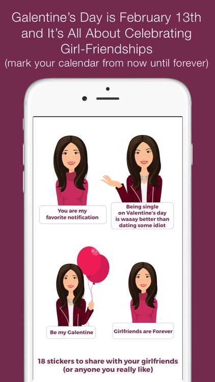 Galentine's Day stickers (D)