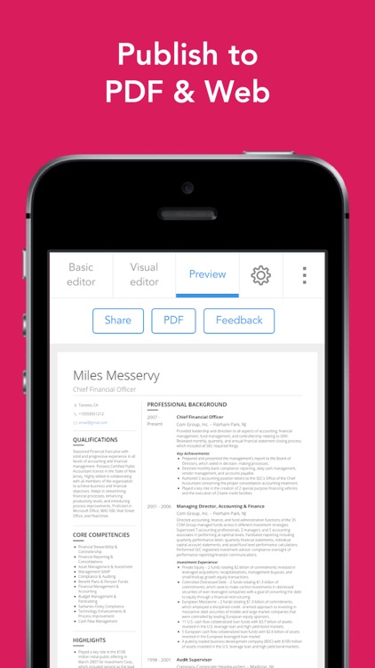 VisualCV Resume Builder