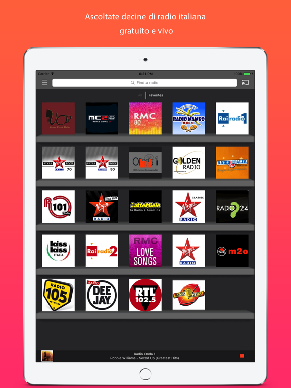 Screenshot #4 pour Radios Italia : il meglio della radio italiana