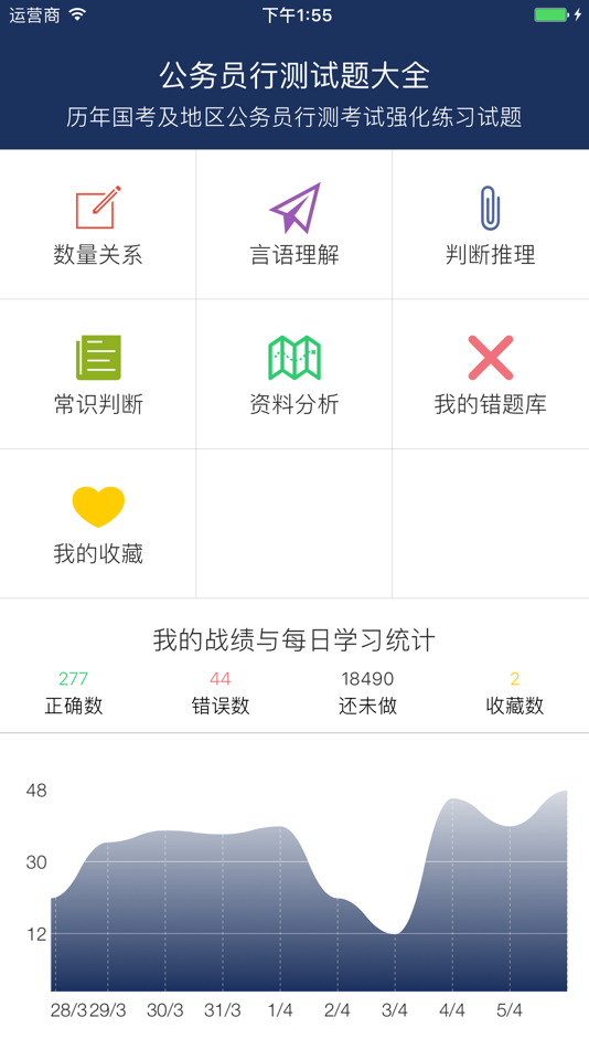 #1. 公务员考试行测题库专题 (iOS) By: 观雁 黄