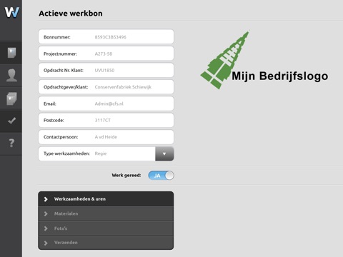 Werkbon screenshot 2