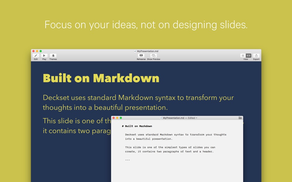 Deckset 2.0.3  Turn your notes into beautiful presentations